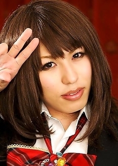 Horny schoolgirl Reina Minazuki has a tight she-pussy under that skirts of   hers. Let's see if she'll give you a sweet taste!