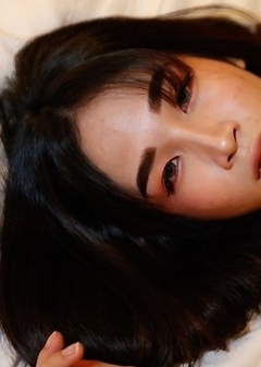 Sexy Thai ladyboy Alice get cum covered by huge white cock