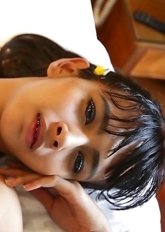 18yo girlie Thai shemale Bay gets a facial after fucking and sucking white cock